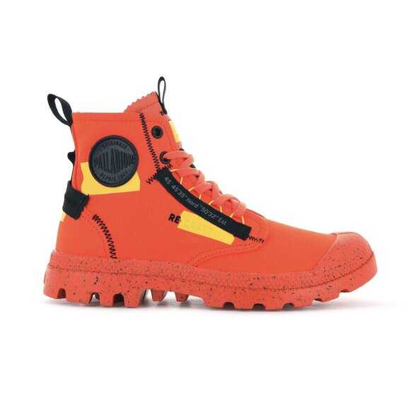 Palladium Men\'s Pampa Hi Re-Craft Wax Combat Boots in Firecracker, size 7 main image 5